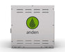 Side view of the Anden A320V3 dehumidifier showcasing the Anden logo and venting system for airflow.