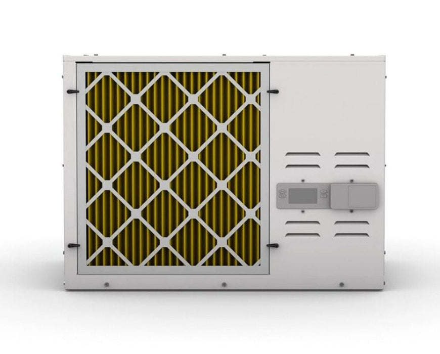 Back view of the Anden A320V3 Grow-Optimized Industrial Dehumidifier, showing the copper lines and electrical panel.