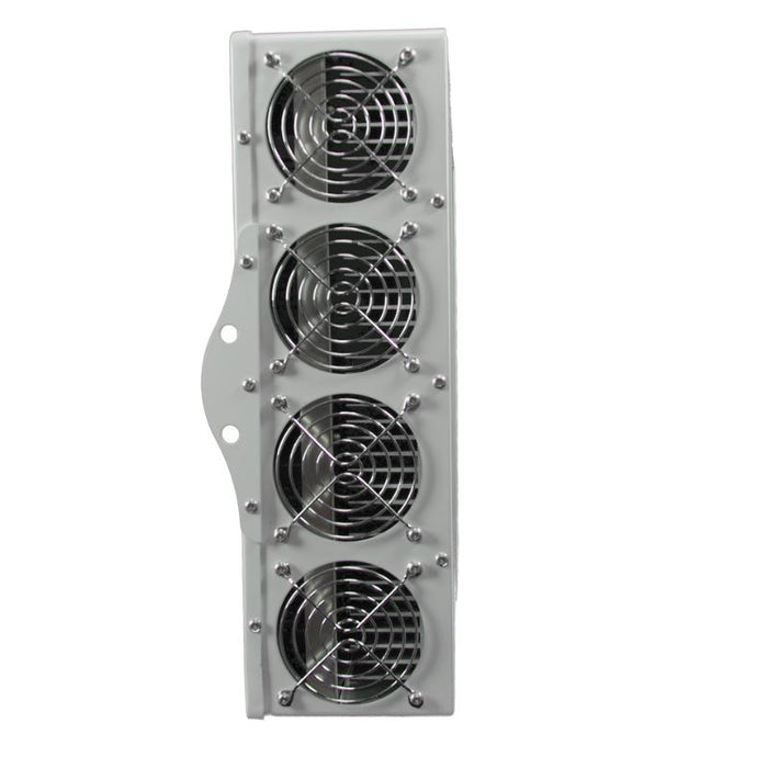 Side panel of the PhytoMAX-4 12SP LED grow light with four built-in cooling fans for thermal regulation.