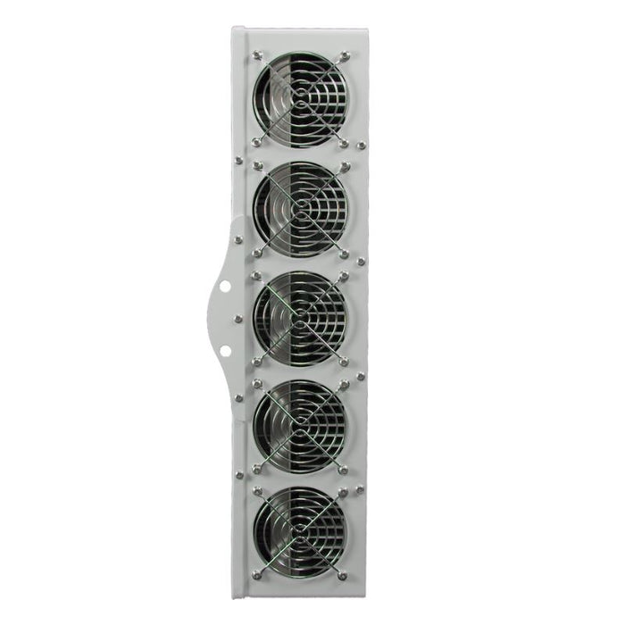 Side panel of the PhytoMAX-4 16SP LED grow light with five built-in cooling fans for thermal regulation.