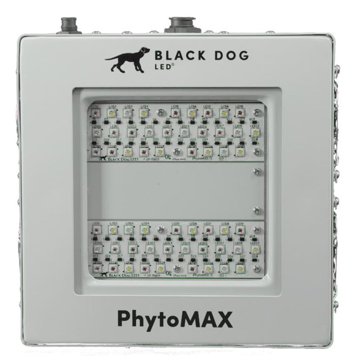 Front view of Black Dog PhytoMAX-4 2S LED grow light displaying the full LED panel design.