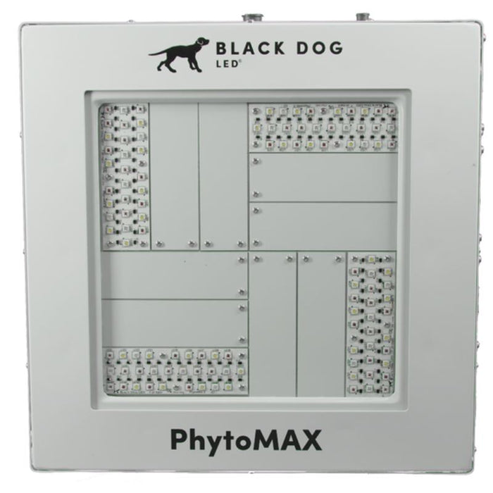 Front view of Black Dog PhytoMAX-4 4S LED grow light displaying the full LED panel design.