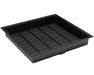 Botanicare Core ID Tray (4 × 4 ft) shown with 48″ × 48″ inside dimensions and 60-gallon volume, designed for complete saturation and easy drainage in indoor gardens.