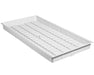 Botanicare Premium White ID Tray (4 × 8 ft), inside dimensions 48″ × 96″, outside 52.8″ × 100.8″, featuring 7‑inch sidewalls, heavy‑gauge ABS, wide curved channels, and integrated corner support.