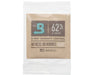 Close-up of sealed Boveda 62% RH 4g humidity control pack labeled No Mess No Worries Enjoy and Made in USA.
