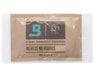 Front view of a sealed Boveda 62% humidity control pack in clear plastic, featuring kraft paper packaging labeled with 2-way humidity control and 67 grams.