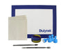 Rosin press accessory bundle including a silicone mat, parchment sheets, dab tools, silicone jar, and magnet tools.