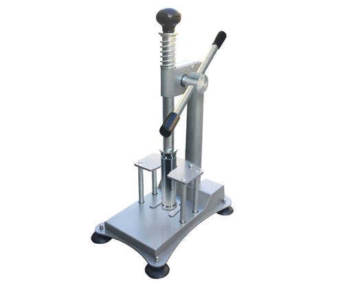 Dulytek DMPP Pollen Press with mold inserted, showing pressing mechanism ready for manual compression.