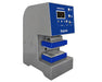 Side view of Dulytek DW8000 Hybrid Rosin Press with blue control interface and heavy-duty pressing components.