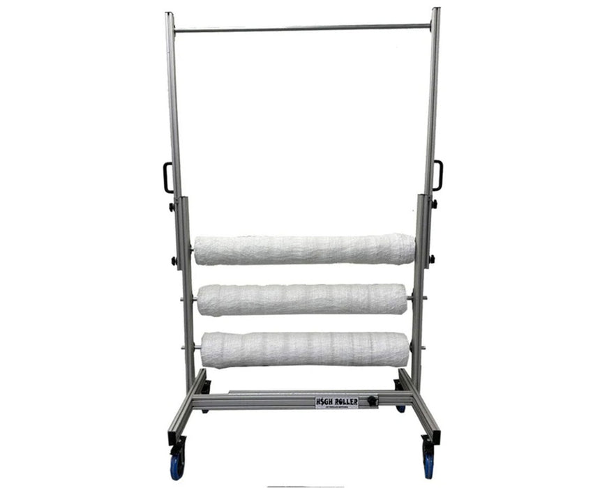 Vertical front view of EZ Trim High Roller 4ft frame showing compact netting setup for tighter grow spaces or single bench use.