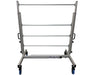 EZ Trim High Roller 4ft frame without netting, showing adjustable aluminum frame and heavy-duty wheels for smooth mobility.