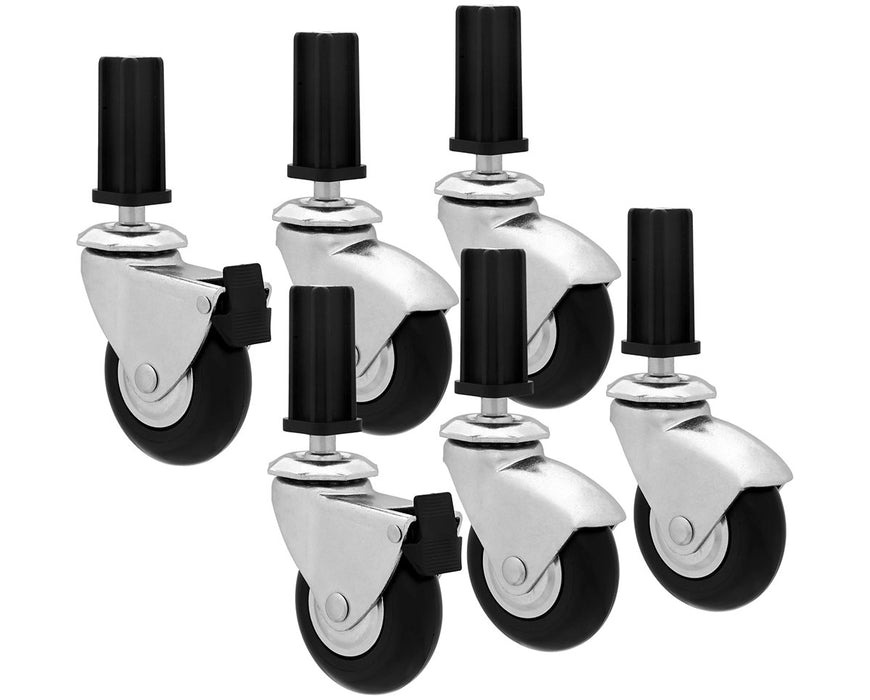Fast Fit Heavy Duty Caster Wheels Fast Fit Caster Wheels - 6 pc 