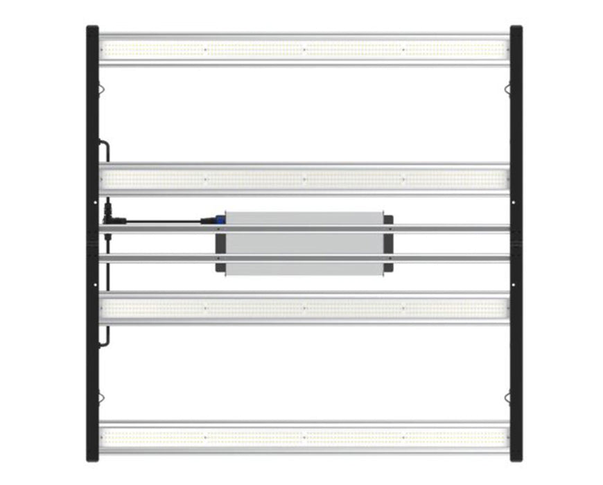 Top-down view of Master 4 Veg LED Grow Light showing layout of four LED bars and aluminum housing.