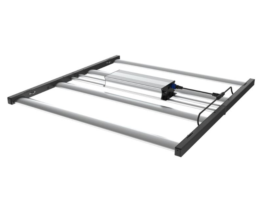 Rear angled view of Master 4 Veg LED Grow Light showing driver placement and power cable.