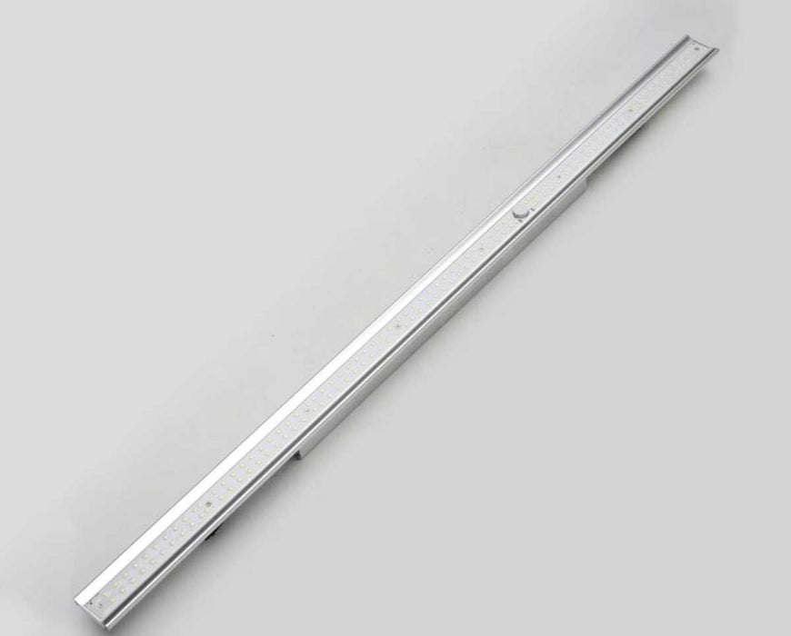 Top-down view of the 8000K Booster Bar showing the dimmer knob centered on the aluminum casing.