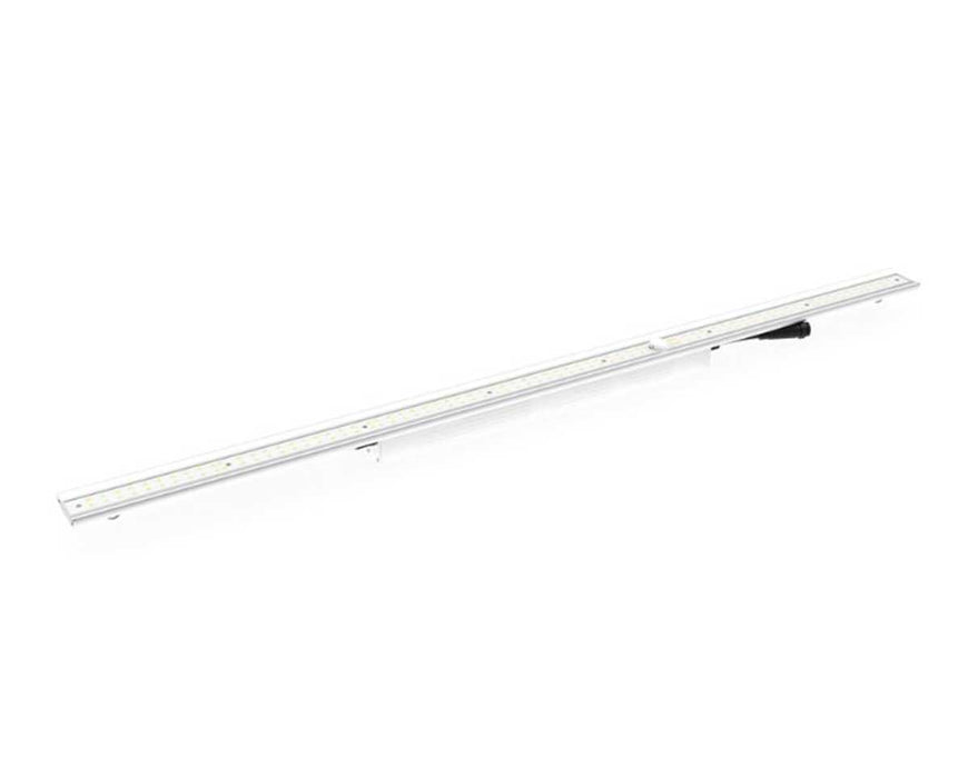 Perspective view emphasizing the slim profile and LED arrangement along the bar’s length.