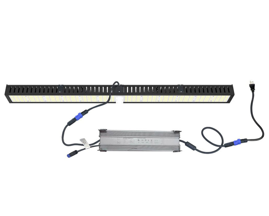 Top-down view of Grand Master LEDs Tarantula Greenhouse 500 with external power supply and connected cabling.