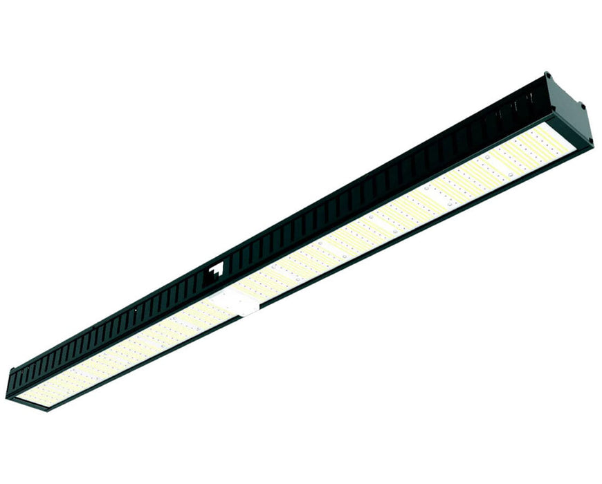 Close-up of Grand Master LEDs Tarantula Greenhouse 730 LED grow light lit with full-spectrum white and yellow diodes.