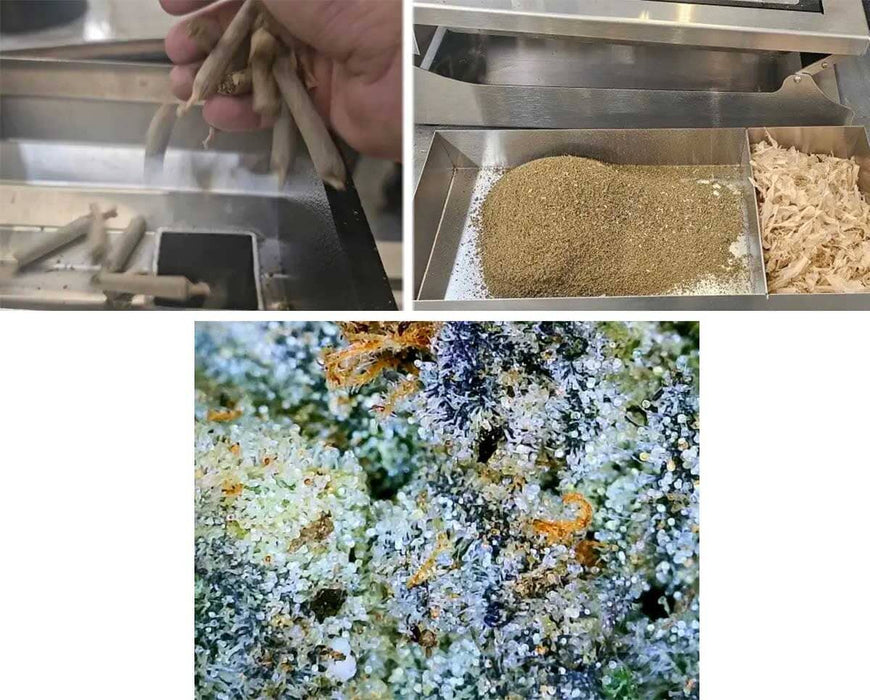 G Lite cone rework side-by-side image and up close trichome preservation.