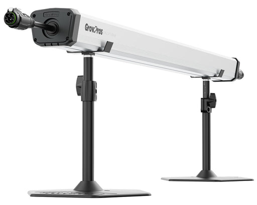 Full horizontal view of the GrowPros Under Canopy Light mounted on a GrowPros Light Stand.