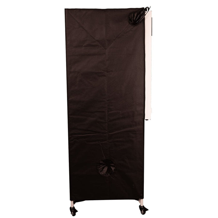 Side panel of Pro-Pod grow tent showing lightproof ducting ports and durable canvas construction.
