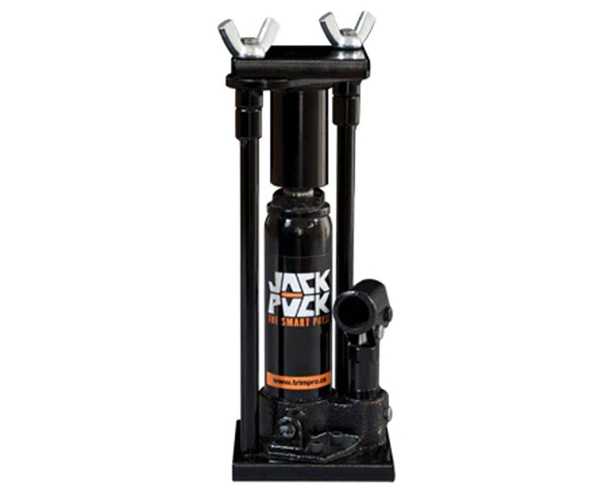 Jack Puck 2 Ton Round Mold Rosin Press with compact frame and hydraulic jack, ideal for small-batch extract compression.