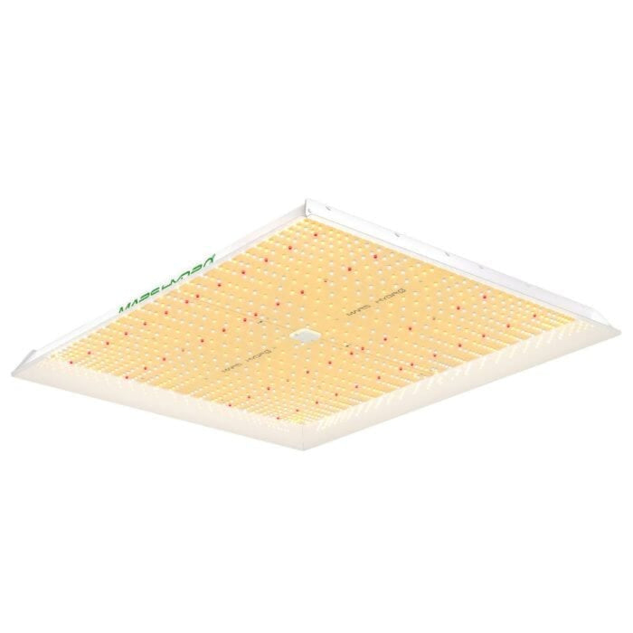 Mars Hydro TS 3000 LED grow light featuring full-spectrum diodes on a square board.