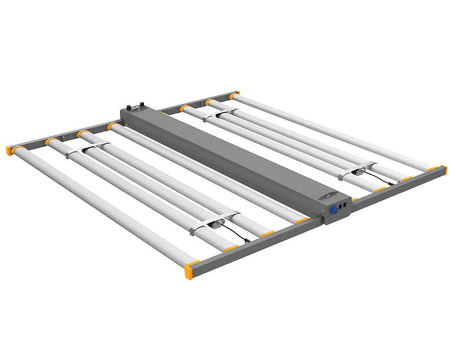 Rear angled view of Medic Grow Spectrum X LED Grow Light highlighting power input and frame build.