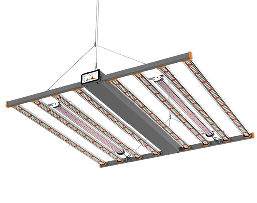 Bottom view of Medic Grow Spectrum X LED Grow Light showcasing full LED spectrum bars.