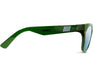 Side view of Method Seven Coup HPS sunglasses displaying temple branding and frame curve.