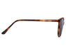 Side view of Method Seven Lennox Sun Polarized sunglasses in tortoise shell frame, showcasing logo on the temple.