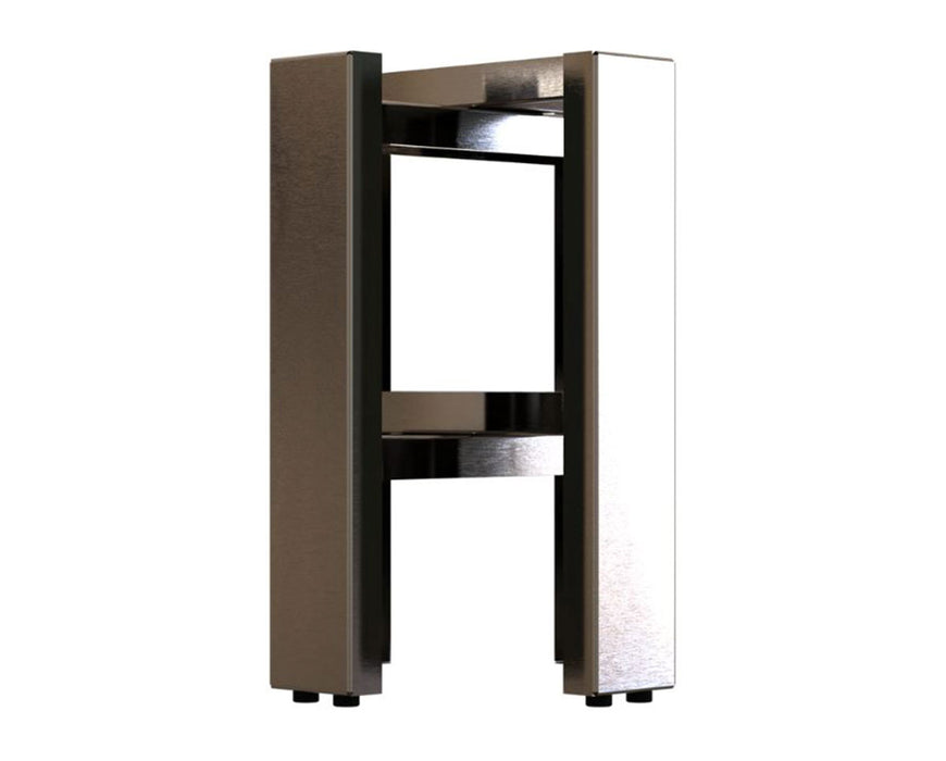 Side profile of the steel stand frame, part of the NugSmasher NugWasher Mini assembly.