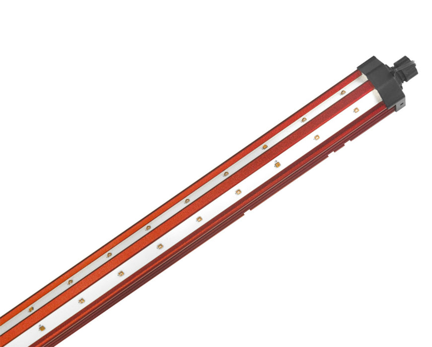 Close-up of Photontek 30W UV LED Light Bar showing dual diode rows for UVA and UVB spectrum lighting.