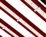 Close-up of multiple red LED bars featuring dense arrays of white and red spectrum diodes.