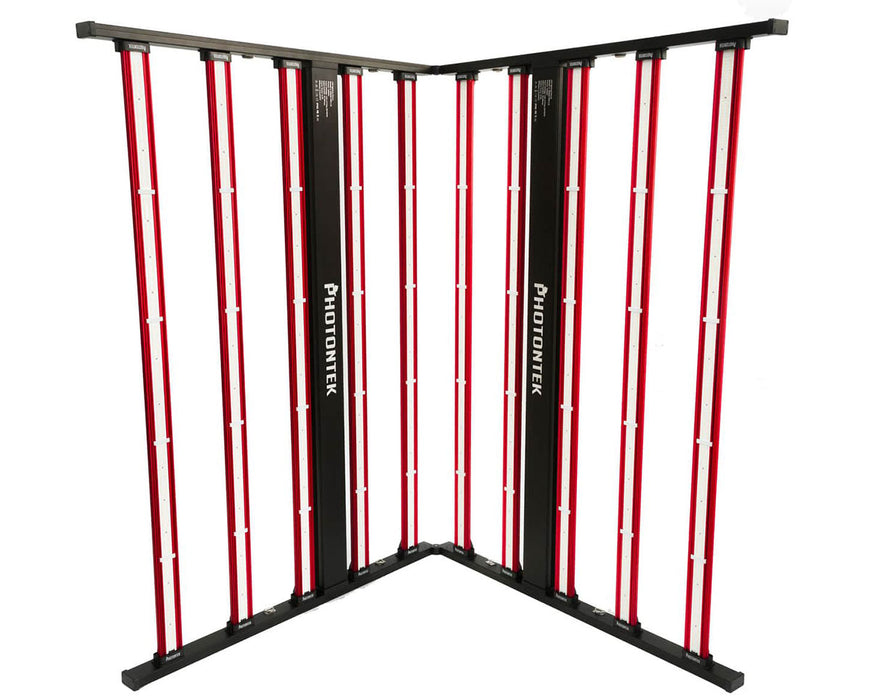 Photontek X 1000W Pro shown in partially folded position for compact storage or transport setup.