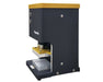 Side view of Rosineer PRESSO PRO Electric Rosin Press with yellow top and dual aluminum plates.