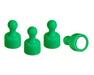 Set of four green magnetic holders used for securing parchment paper during rosin pressing.