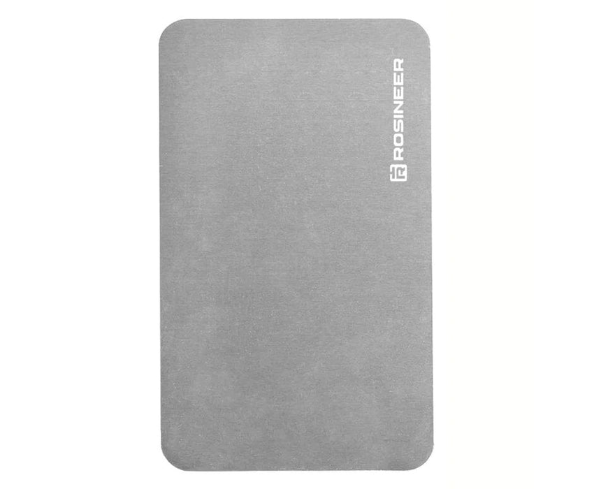 Rosineer branded non-stick stainless steel collection mat for rosin handling and processing.