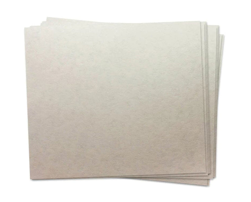 Stack of Rosineer parchment paper sheets designed for use in heat press rosin extraction.