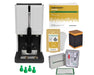 Rosineer GRIP white rosin press bundle with parchment paper, filter bags, magnet pins, and tool kit accessories.