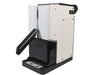 Rosineer GRIP Twist Rosin Heat Press in white color with black base and handle, side view.