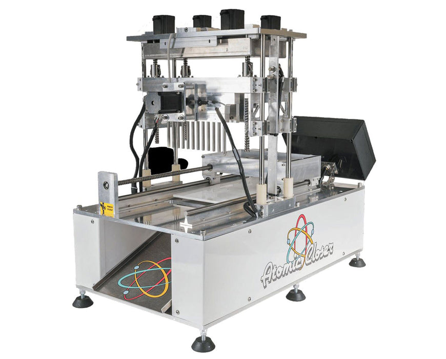 Front view of STM Canna Atomic Closer V3 Turbo showing automated pre-roll cone closing mechanism.