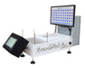 STM Canna LaunchPad weighing module with touchscreen and LED status display for pre-roll weight verification.