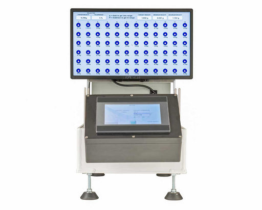 Front view of the STM LaunchPad weighing station with digital interface and weight display screen.