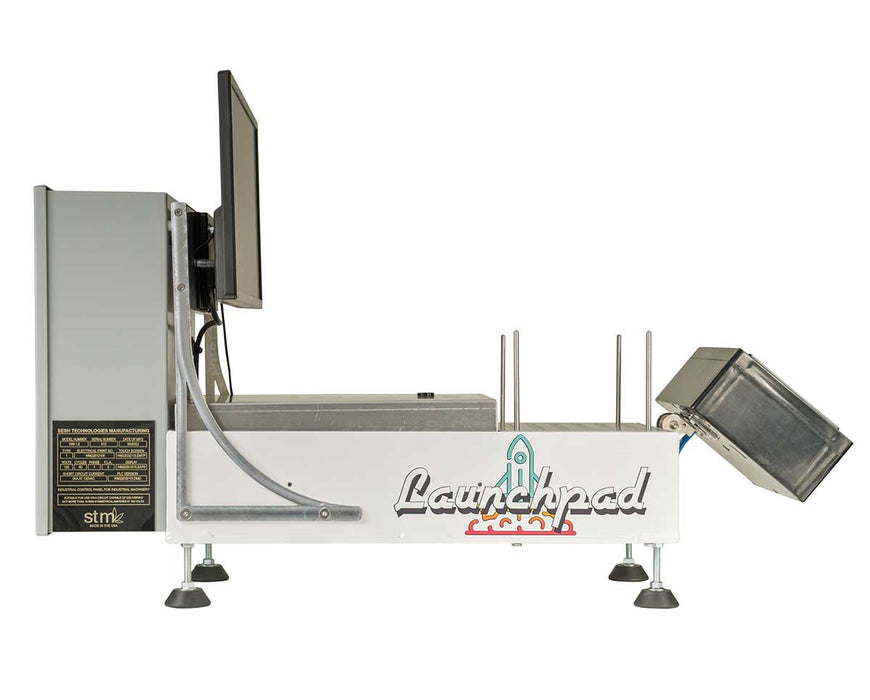 Left side view of the STM LaunchPad showing the full layout of its weighing and monitoring components.