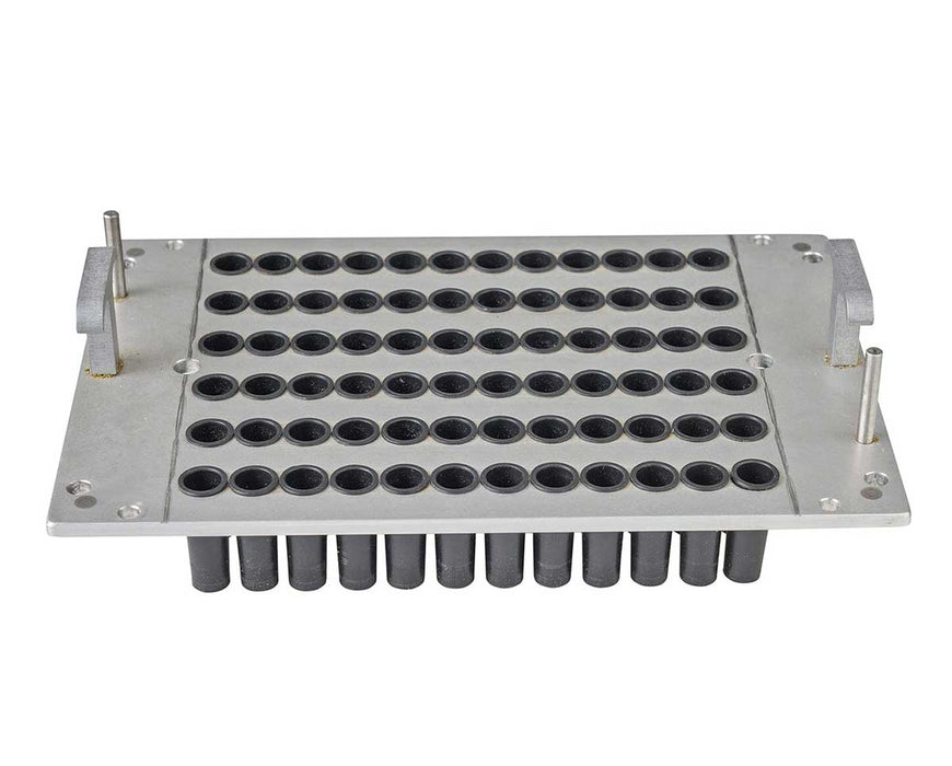 Empty STM RocketBox PLUS 72-joint tray with cone inserts ready for filling and compression.