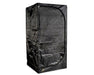 Exterior view of the fully closed Secret Jardin Dark Room 90 grow tent with black canvas cover.