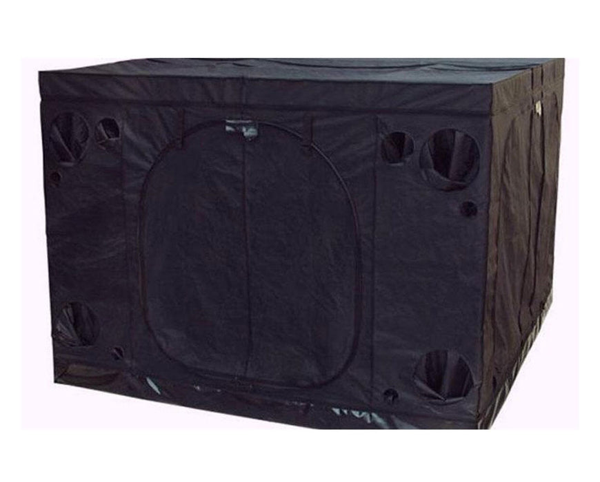 Fully closed Secret Jardin Intense 300 grow tent in horizontal position with visible duct ports and zipped canvas.