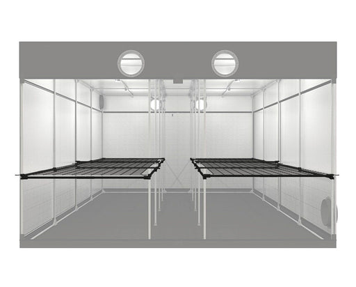 Interior diagram of the Intense 600 grow tent showing dual trellis net supports mounted on opposite sides.