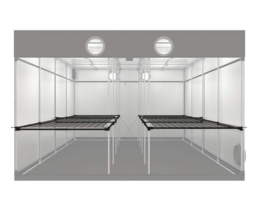 Interior diagram of the Intense 600 grow tent showing dual trellis net supports mounted on opposite sides.